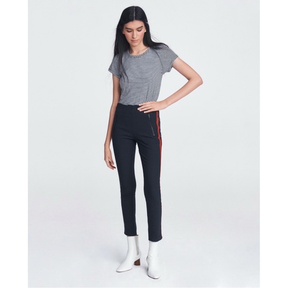 Rag & Bone Simone Pants in Equestrian Stretch in Navy - Picture 2 of 11